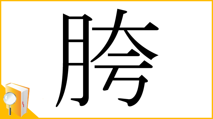 漢字「胯」