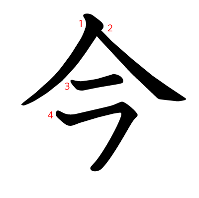 今の教科書体(筆順付き)