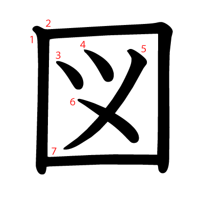 図の教科書体(筆順付き)
