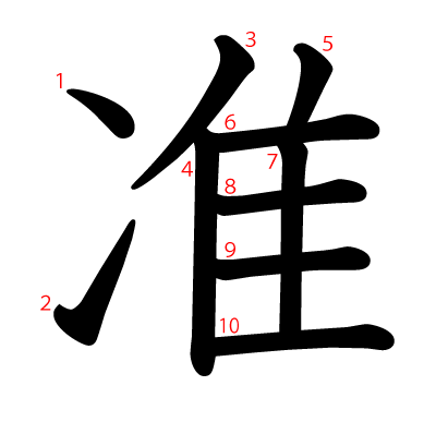 准の教科書体(筆順付き)