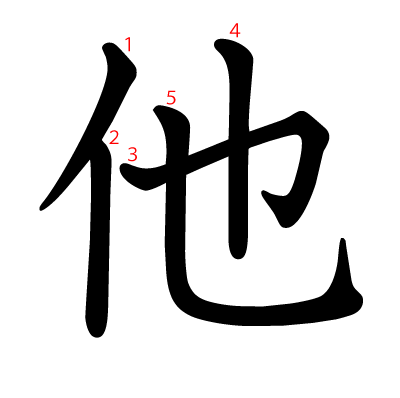 他の教科書体(筆順付き)