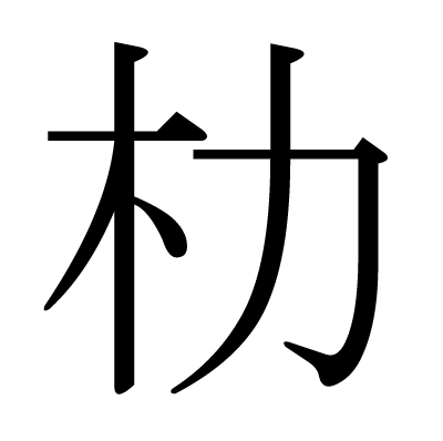 朸の明朝体
