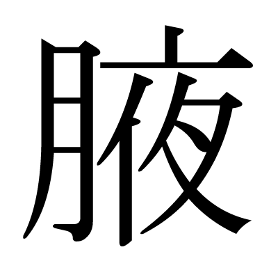 漢字 腋 の部首 画数 読み方 筆順 意味など