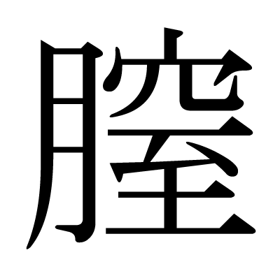 漢字 膣 の部首 画数 読み方 筆順 意味など