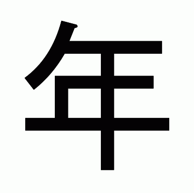 年のゴシック体
