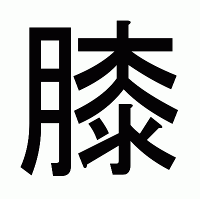 膝のゴシック体