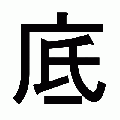 底のゴシック体