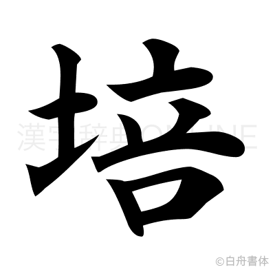 培の楷書体