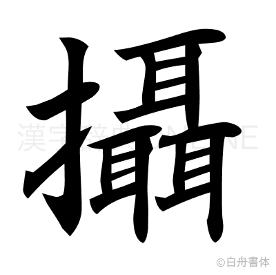 攝の楷書体