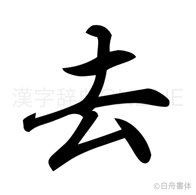 去の行書体