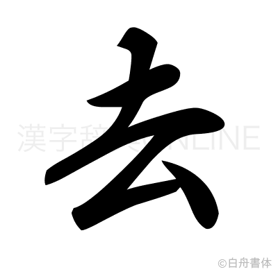 去の草書体