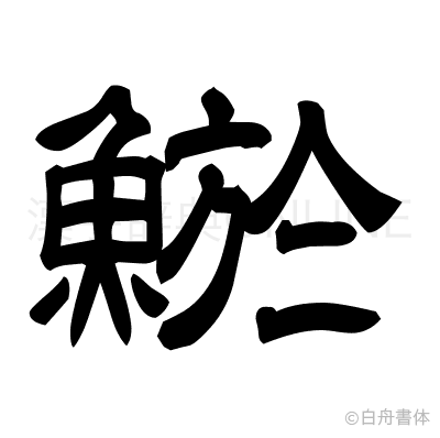 鯲の隷書体