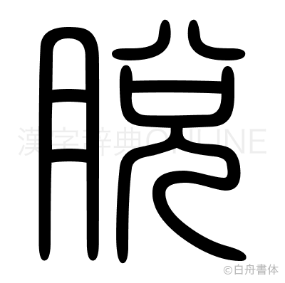 脱の篆書体
