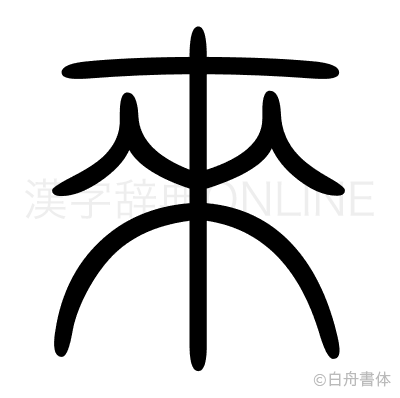 來の篆書体