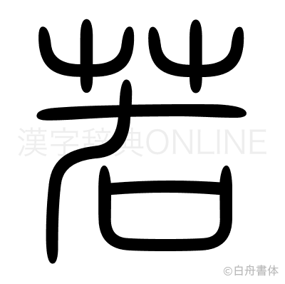 若の篆書体